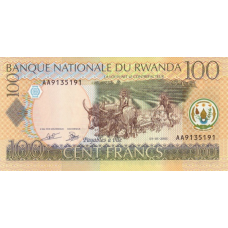 P29a Rwanda 100 Francs Year 2003
